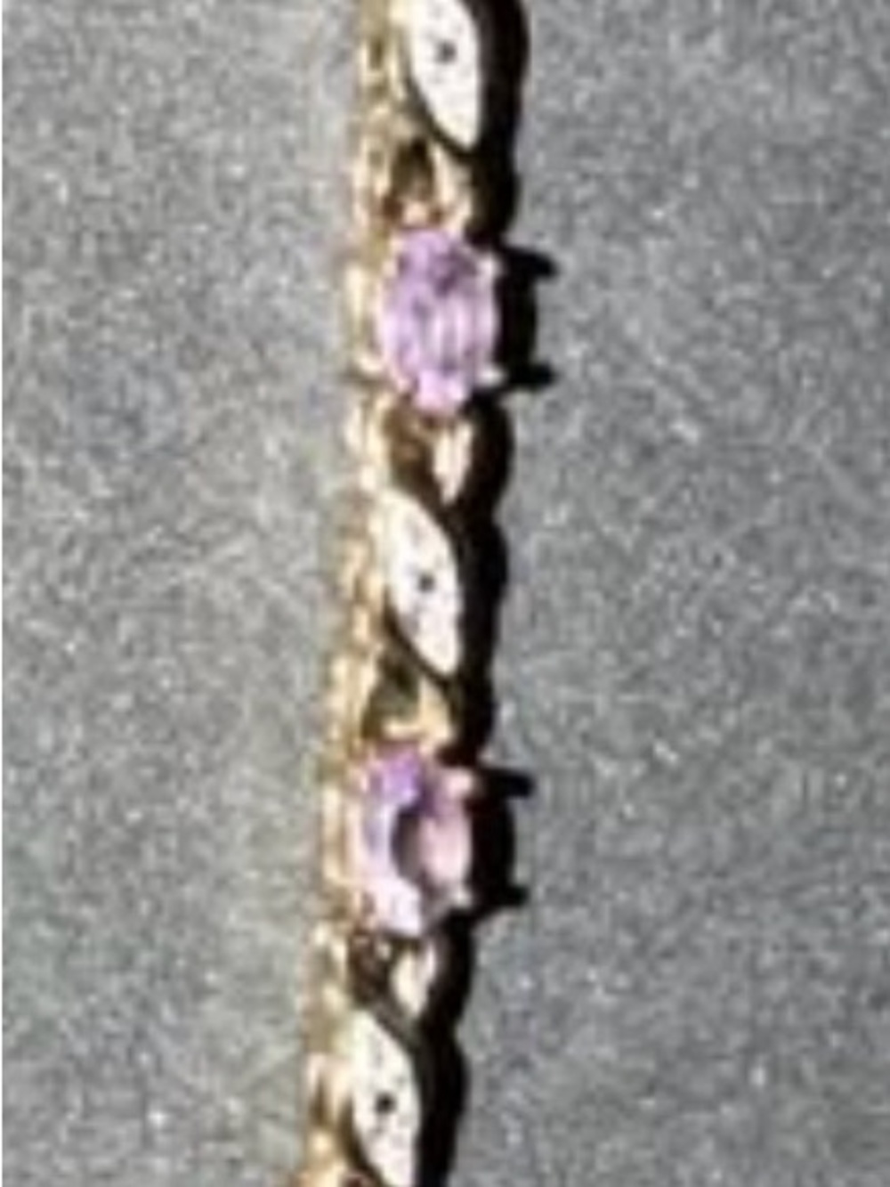 Sterling Silver Amethyst & Diamond Accent Tennis Bracelet